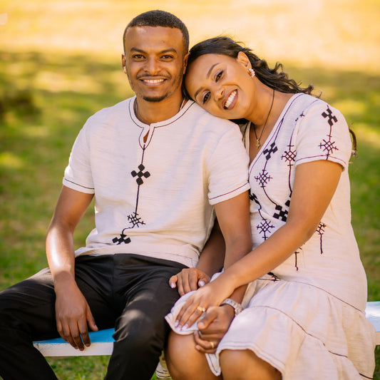 Black design Habesha couples outfit, Habesha Libs