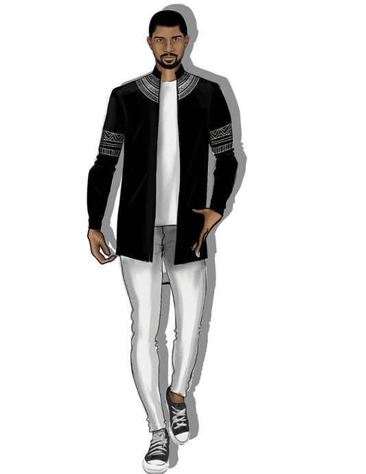 Elevate Your Style with the Ethiopian Heritage Embroidered Coat