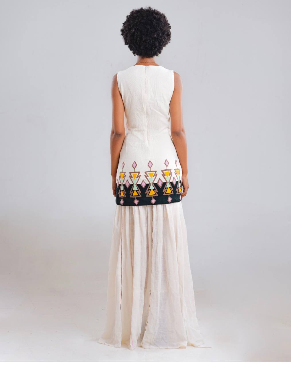 Wub ውብ Sleeveless Embroidered Dress
