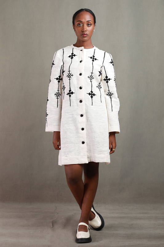 Black Design Cross Embroidery Handwoven Shirt Habesha Dress,Habesha Kemis