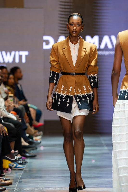 Zema Tailored Jacket Dress | Ethiopian Luxury Fashion by Dagmawit