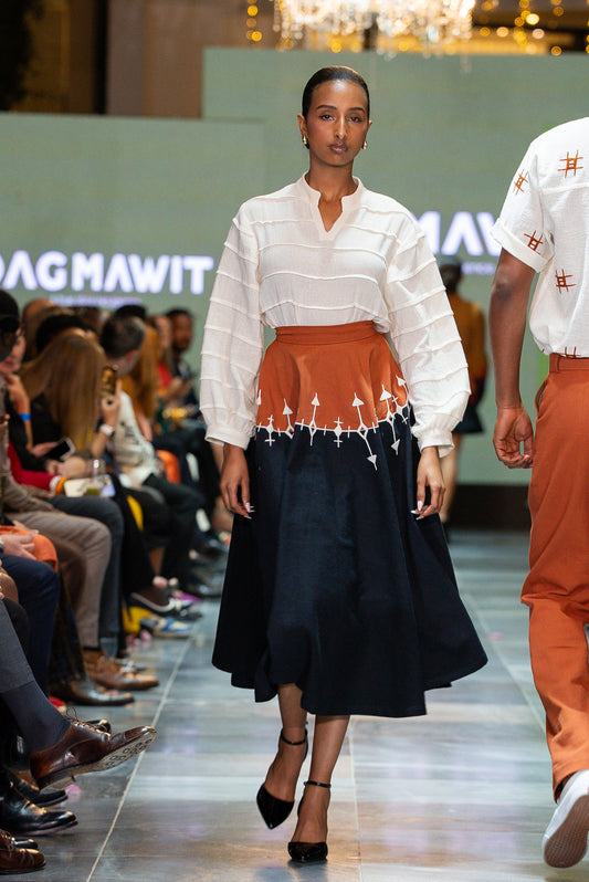 Tsedey Two-Piece Maxi Dress | Ethiopian Contemporary Elegance by DAGMAWIT