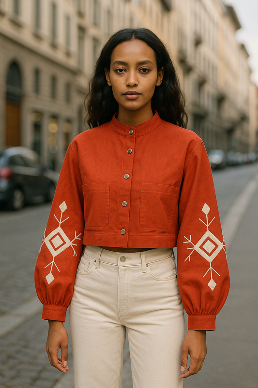 The Addis Ember Cotton Embroidery Jacket