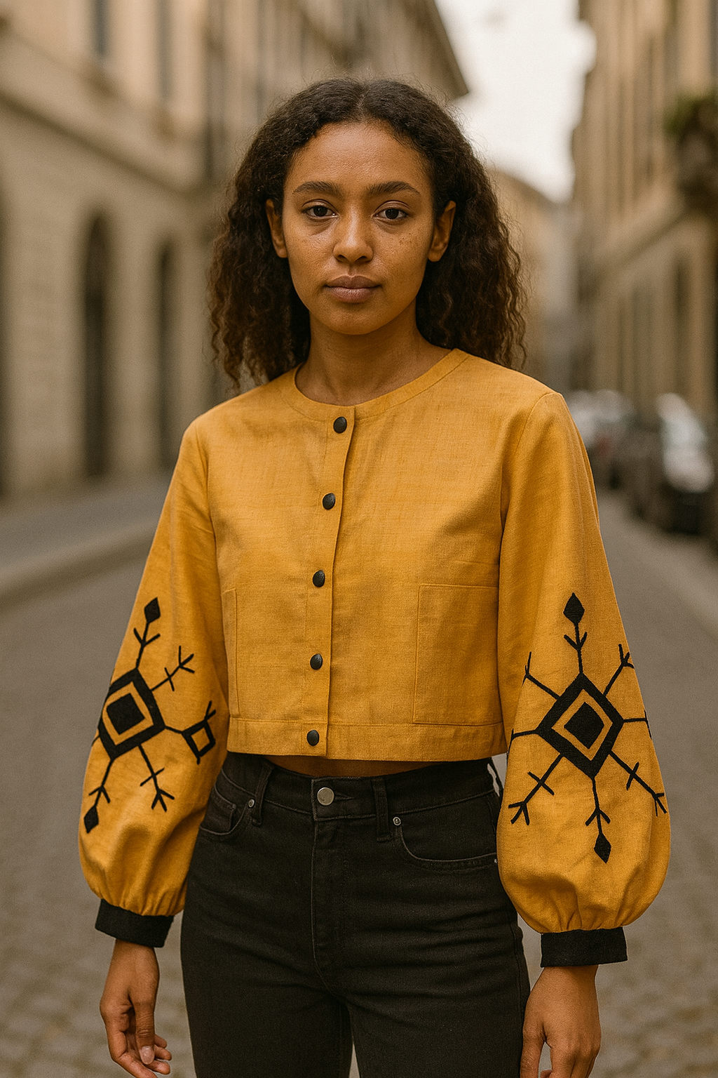 The Addis Ember Cotton Embroidery Jacket
