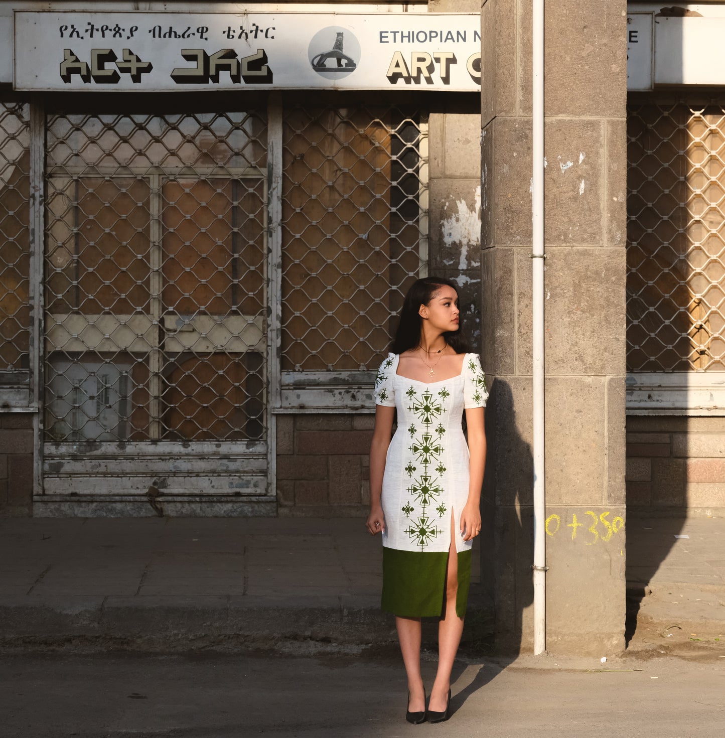 Elegant Green Embroidery Habesha dress Habesha kemis S Elegant Green Embroidery Habesha dress Habesha kemis S