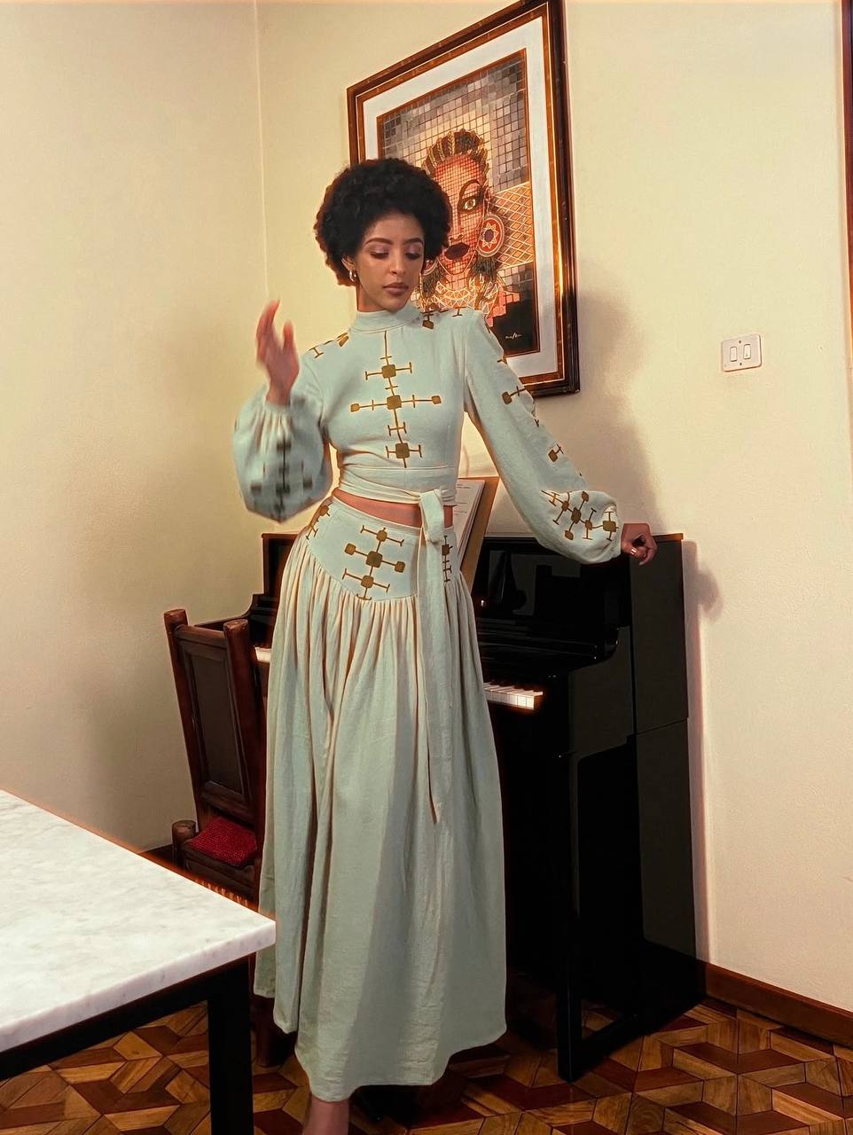 Ethiopia ኢትዮጵያ Two-Piece Maxi Dress