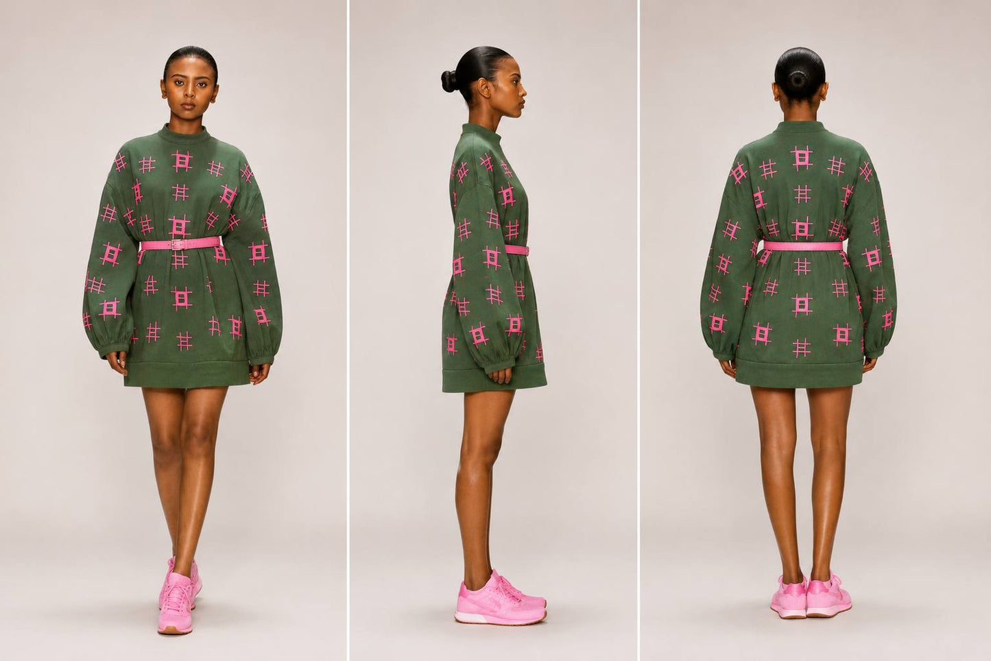 Menen – Women's Embroidered Long-Sleeve Mini Dress